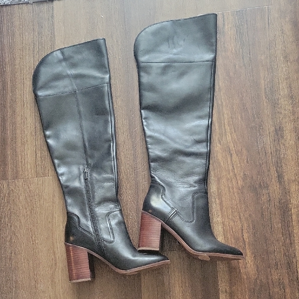 Franco Sarto Leather  Over The Knee Boots